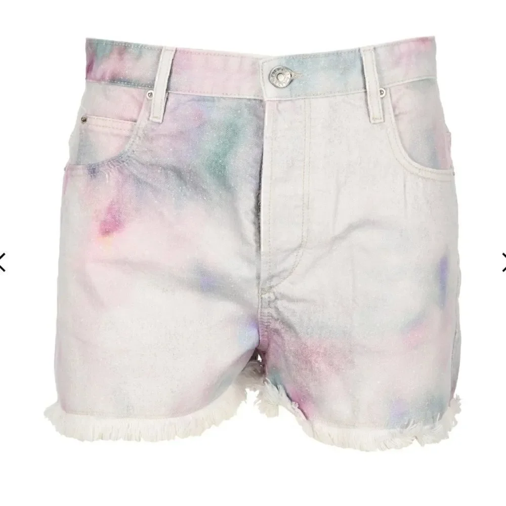 Isabel Marant Etoile Lesia Tie Dye Cut Off Shorts NEW Size 2 (Eu 34)